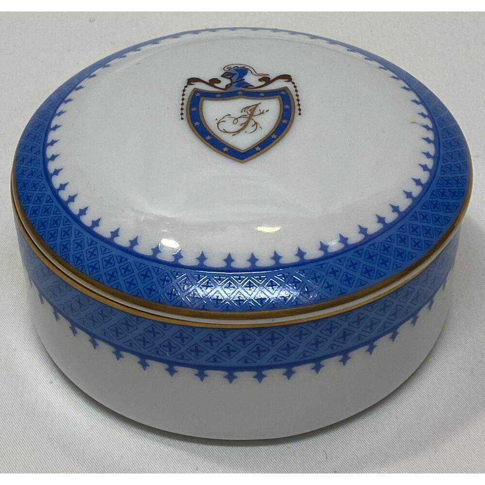 Woodmere China White House Collection Thomas Jefferson Small Porcelain Box 4”